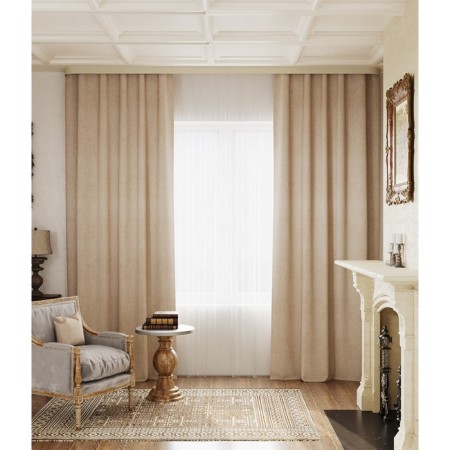 Curtain "Dundi", size 180x260 cm, sandy color