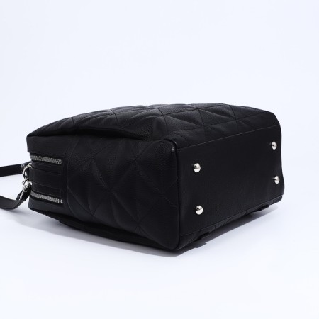 A backpack with a zipper, black color-3
