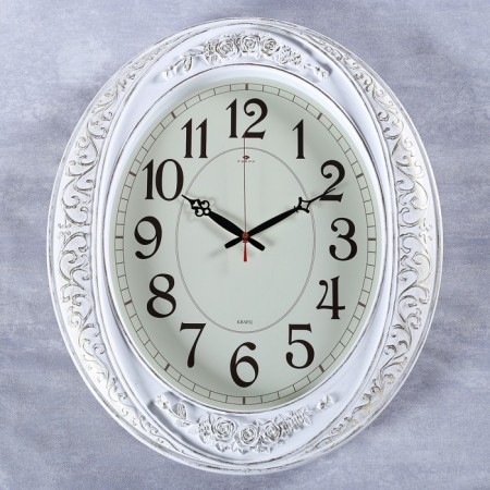 Wall clock, interior "Samvana", silent, 63.5 x 53.5 cm
