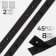 Braid with buttons, 25-25-50 mm, 17 mm × 45 ± 1 m, black color
