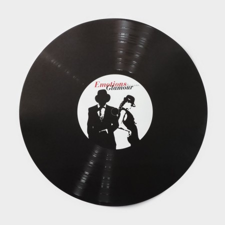 Serving napkin on the table “Vinyl plate”, d = 38 cm, black color-6