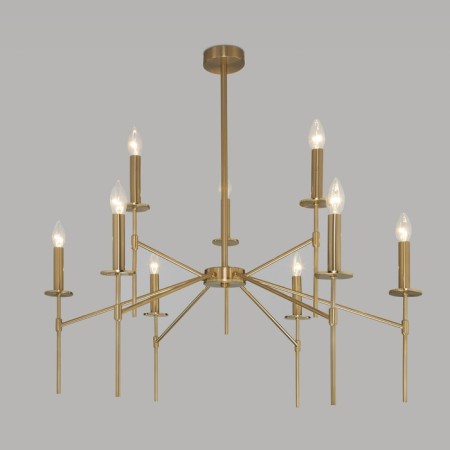 EUROSVET Anders ceiling 60142/9, E14, 9x60W, 900x900x830 mm, brass color