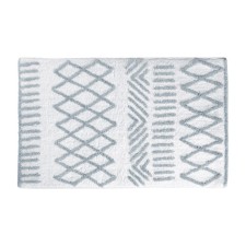 Bathroom mat Moroshka Nomads, 50x80 cm, white/gray color