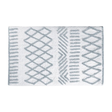 Bathroom mat Moroshka Nomads, 50x80 cm, white/gray color