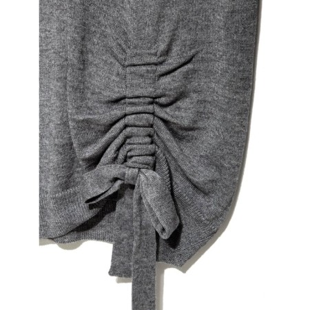Female jumper with decorative assembly Contse Elegant, XS size, Steel Grey color-5