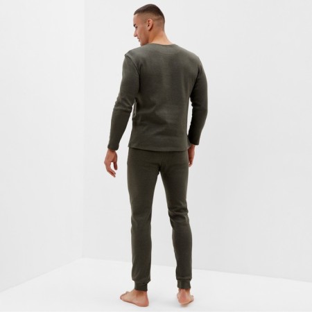 Set of men's thermo (longshit, trousers) minku color khaki, river 48-8