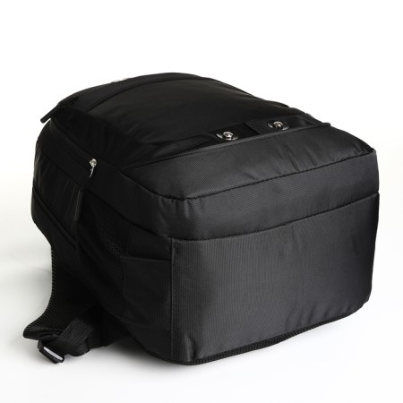 Youth backpack with a zipper, 4 pockets, black color-4