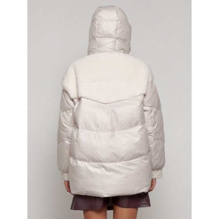 Winter jacket, size 44, beige color-6