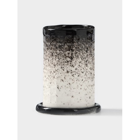 Set for the bathroom, 2 items: a glass 12.5 cm, soap dish 10 cm, ceramics, Iran-2