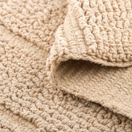 Bathroom soft rug, 50x80 cm, beige color-2