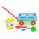 Set for playing in sand No. 420: cart, bucket, strainer, spatula, robbery, mold