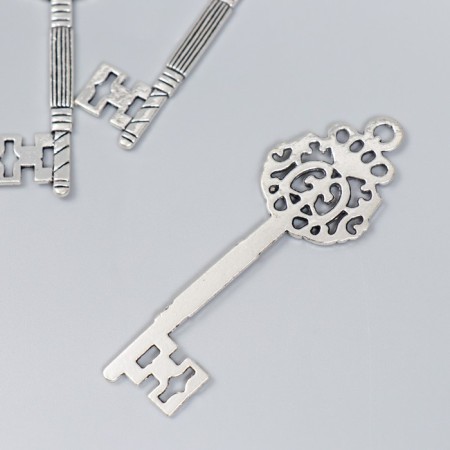 Decor metal "Openwork key" 7.5x3 cm-1
