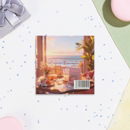 Mini-postcard "Happy Birthday!" Sunset, 7.5 x 7.5 cm-2