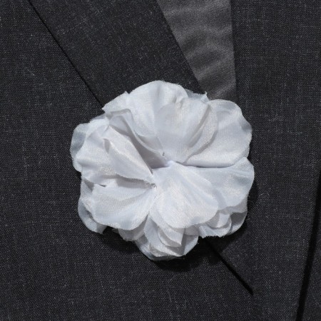 Brooch-stroke textile "flower" cloves, color gray color-1