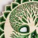 Panel Interior tree "Mandala and Tree of Life" Green 30x5.5x30 cm