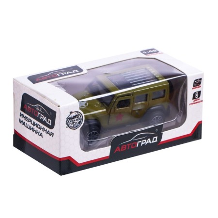 Metal "Army", 1:48, inertia, doors open, green color-4