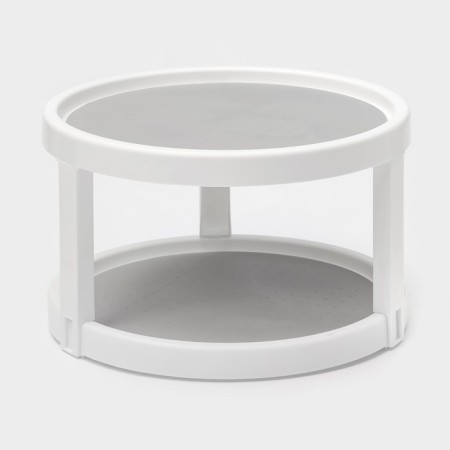 The stand rotating 2-tier Griten, with silicone insert, d = 25 cm, white color-1