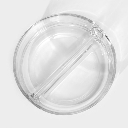 Glass container Polar, 785 ml, 2 sections, green cover-4