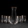 Set for glass drinks "Irine. Gold ", 5 items: Capherine 300 ml, 4 glasses 70 ml