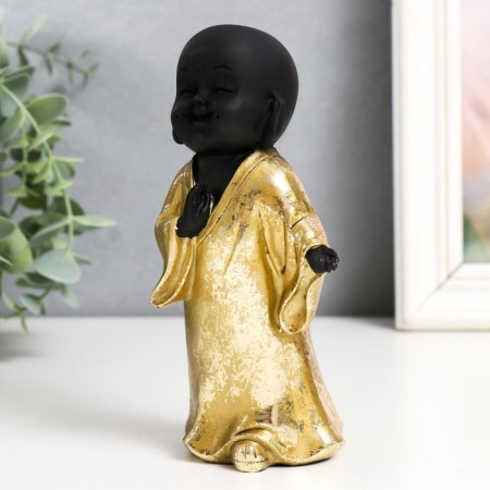 Polystone souvenir "Little Buddha in gold. Greeting" MIX 7.5x5x15 cm-4