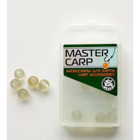 Bead, box, silicone, d = 7 mm, 15 pcs, the color is transparent