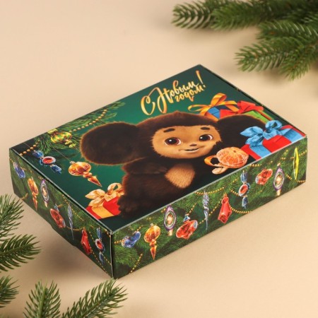Gift box "Happy New Year!", Cheburashka, 21x15x5 cm-7