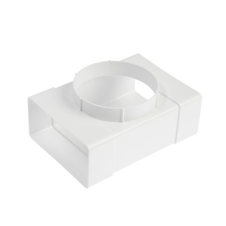 Zein tee, rectangular, 60 x 120 mm, ventilation, with the transition to a round channel d = 100 mm-3