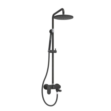 The shower system wasserkraft a174.077.217.cb, tropical shower, shower set, black