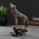 Figure "Wolf" bronze, 10x11x20cm