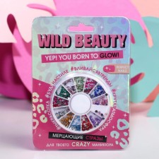 A set of curly rhinestones for the decor of the nails Wild Beauty, 12 colors