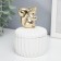Coramics Coramics "Golden Squirrel" White relief 12x8.2x8.2 cm