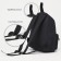 Youth backpack from textiles on lightning, 1 pocket, “ZFTS”, black color