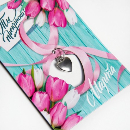 Magnet with a metal suspension "Tulips", 6 x 8 cm-2