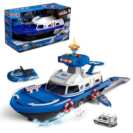 Parking "Police boat", with cars, light and sound effects