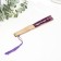 Fan bamboo, textiles h = 21 cm bend, with a brush "flowers" in a box, purple