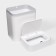Garbage bucket of sensory shares, 12 l, white color