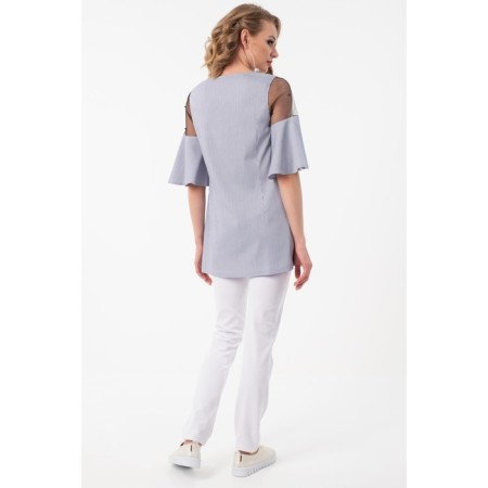 Female blouse, size 44, gray color-6