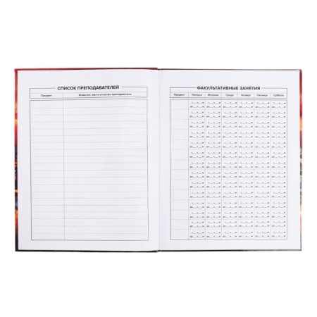 School diary for grades 1-11 Star evening, cover coated cardboard, glossy lamination, foil embossing, universal cheat sheet, 48 sheets, block 65g/m2-5