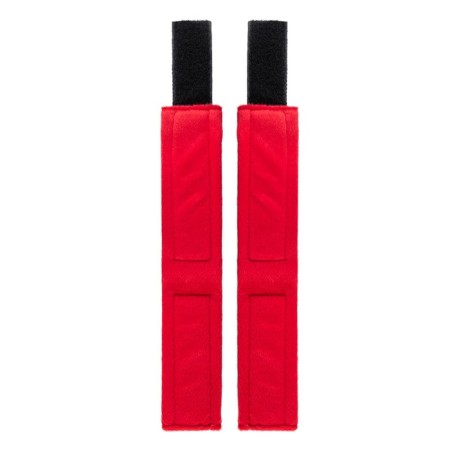 Anonymo handcuffs, velor, 24 cm, red color-6