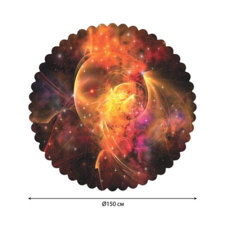 The tablecloth “Space drawings”, round, Saten, d = 150 cm-1