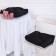 Set of pillows for water -legged chairs 40x40cm 2 pcs, black, Fayber, Greta HL20%, PE80%