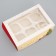 Folding box for 6 cupcakes with the Happy New Year window, 25 x 17 x 10 cm, New Year