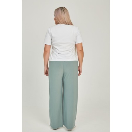 Female trousers, size 58, the color is light green-3