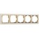 Frame for 5 posts WL03-FRAME-05-VORY-GD, Color Gold, ivory