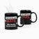 New Year! Homeleon mug New Year's ceramic “The more balls!”, 350 ml, black color