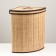 Storage basket, with handles, folding, 34 × 34 × 52 cm, bamboo, jute