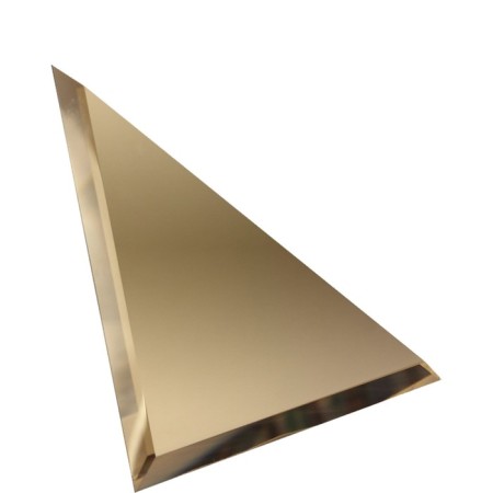 Triangular mirror bronze tiles with fake 10 mm, 200x200 mm