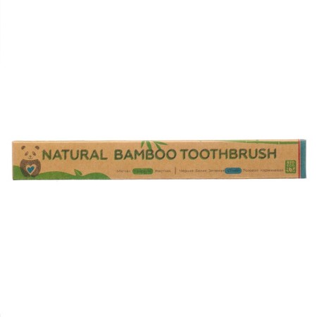 Bamboo dental brush in the box, blue-2