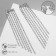 Hanging earrings with rhinestones "Waterfall" rows, white color in silver, 14 cm