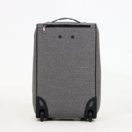 Small suitcase 20 ”, lightning department, external pocket, 2 wheels, gray color-3